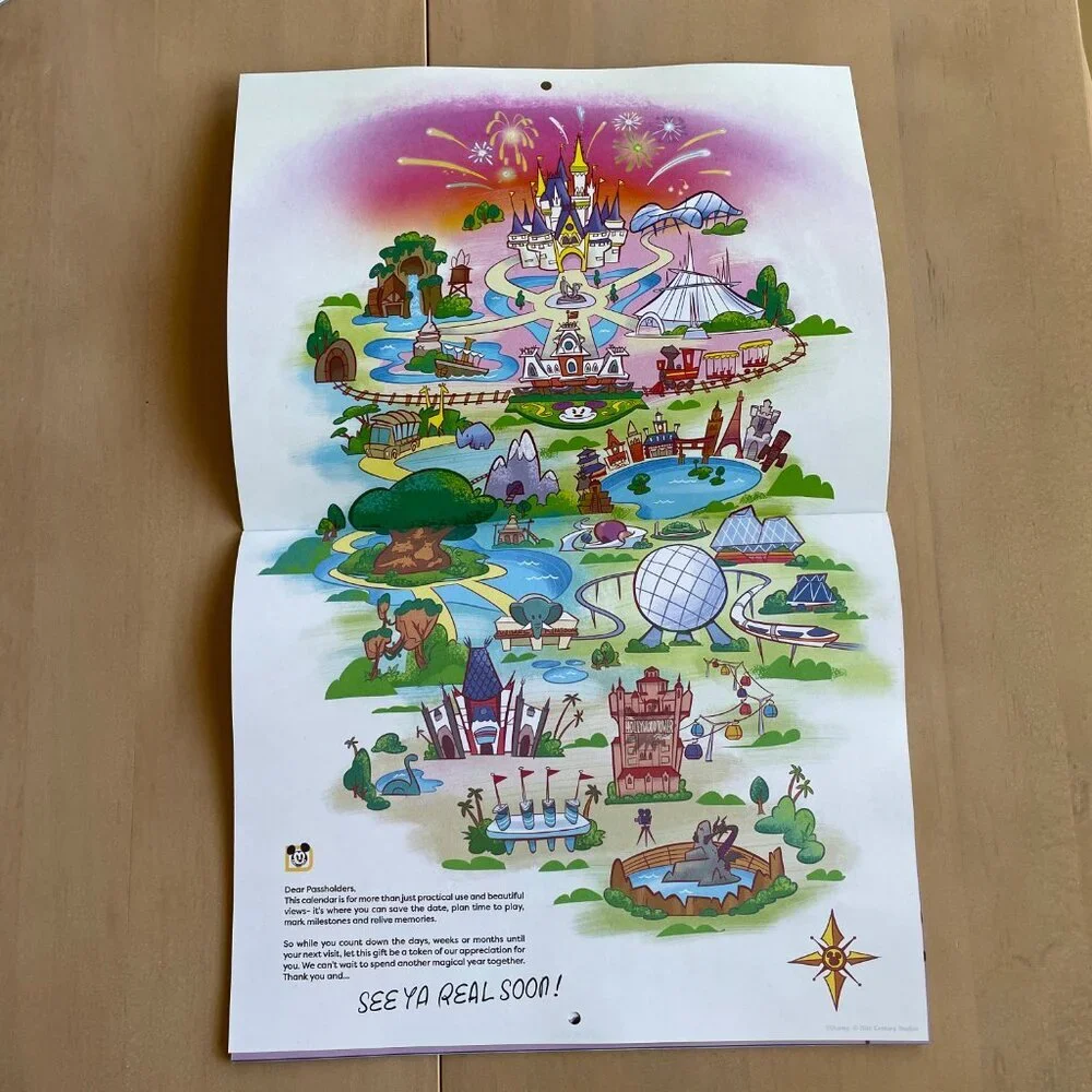 NEW‎ Set of 2 2026 Disney DisneyWorld Annual Passholder Exclusive Calendar